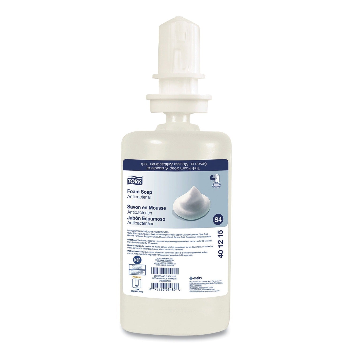 TORK Tork TRK401815 Premium Antibacterial Foam Soap 1 L 6/Case