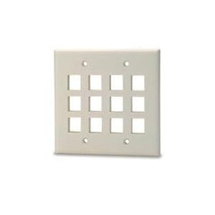 SIGNAMAX Signamax dkf-12-wh 12-port 2-gang Keystone Faceplate White