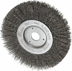 WEILER Weiler 01078 6 Inch Crimped Carbon Steel Wheel Brush