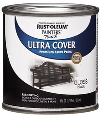 RUST-OLEUM Rust-oleum 1979-730 Gloss Black Latex Paint 0.5 Pint