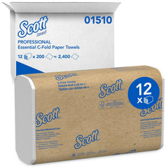 KIMBERLY-CLARK Scott 01510 C-fold Paper Towels 200 Sheets 12 Packs