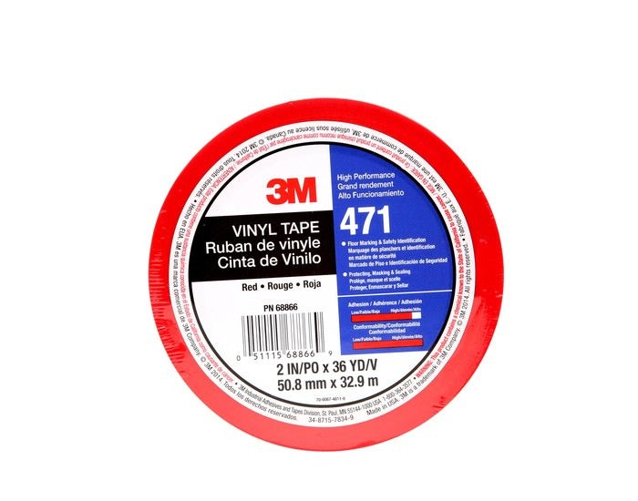 3M 3M 7100044655 Vinyl Tape 471 2 in x 36 yd (24 Roll Case)