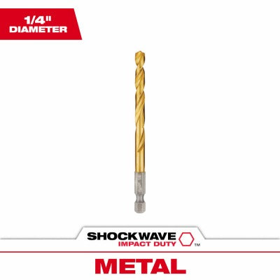 MILWAUKEE Milwaukee 48-89-4613 1/4 Inch Titanium Impact Drill Bit 5 Pack