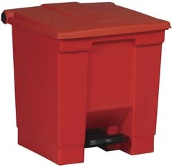 RUBBERMAID Rubbermaid FG614300RED Step-on Waste Container 8 Gal Red