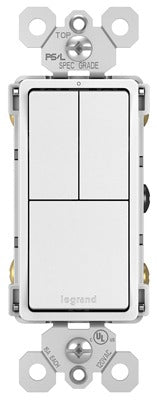 LEGRAND Pass Seymour RCD113WCC6 Decorator Switch 15A 120/277V White 3-pack