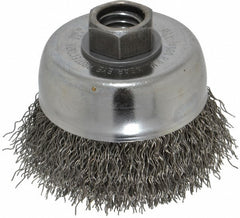 WEILER Weiler 93643 Cup Brush 3in Steel Crimped Wire 14000 Rpm