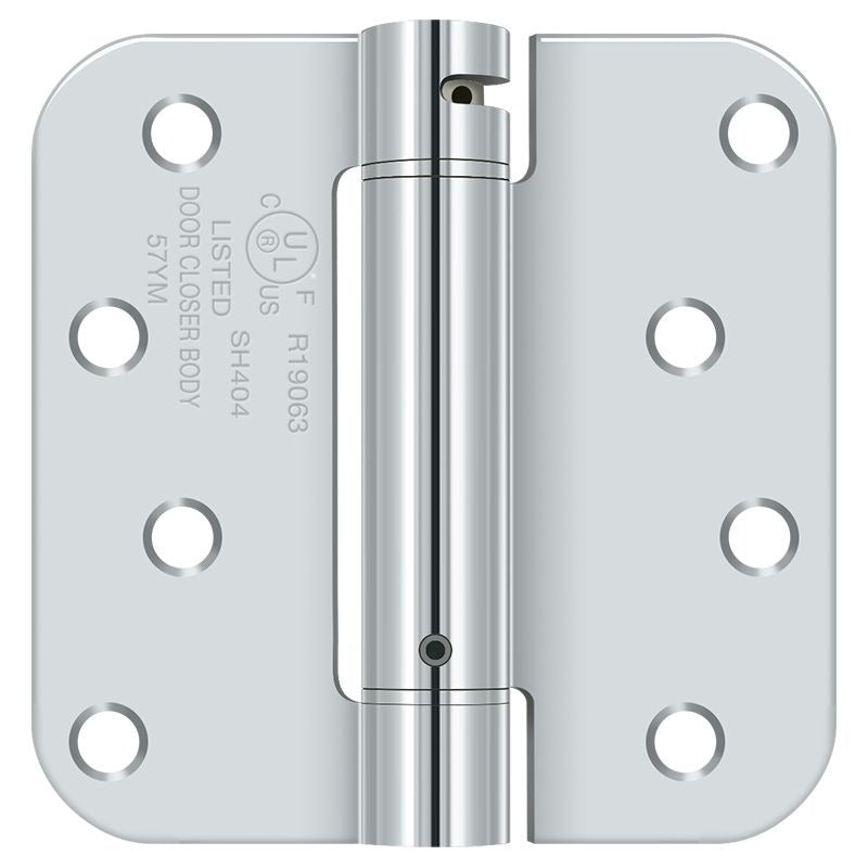 DELTANA Deltana DSH4R526 Spring Hinge 4x4 5/8 Radius Bright Chrome
