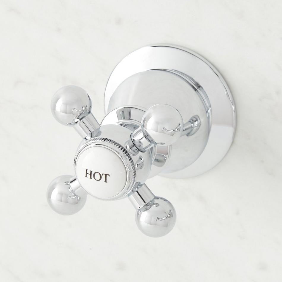 SIGNATURE HARDWARE Signature Hardware 911575 Ballantine wall-mount bathroom faucet with cross handles (8-inch centers)