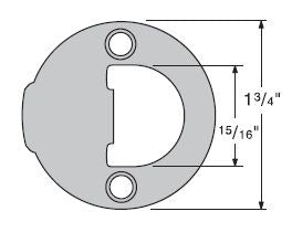 KWIKSET Kwikset 83929-006 Full Round Strike Satin Nickel