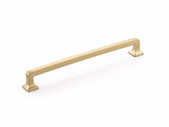 SCHAUB Schaub 536-SSB Cabinet Pull 8in Menlo Park Satin Brass