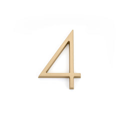 EMTEK Emtek 2834US4 Modern House Number 4 Satin Brass