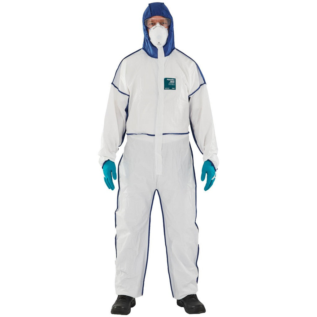 ANSELL Ansell WN18-B-92-195-08 Coveralls 4XL Chemical Resistant