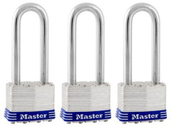 MASTER LOCK Master Lock Co 1TRILJ Laminated Steel Padlock 3 Pack