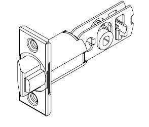 KWIKSET Kwikset 3277-3 Square Deadlatch Bright Brass