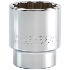 PROTO Proto J5436M 36mm 12-point 1/2 Drive Hand Socket