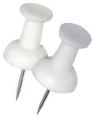 HILLMAN Hillman Fasteners 122641 White Push Pins 16 Pack