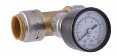 SHARKBITE Sharkbite 24438A Tee Pressure Gauge Assembly Valve 3/4 in