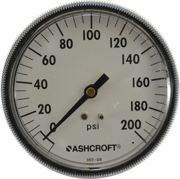 ASHCROFT Ashcroft 662876116478 Pressure Gauge 0-200 Psi 3.5 in