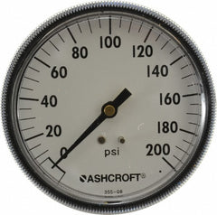ASHCROFT Ashcroft 662876116478 Pressure Gauge 0-200 Psi 3.5 in
