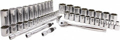 PROTO Proto J47219 Deep Standard Socket Set 50 Pc