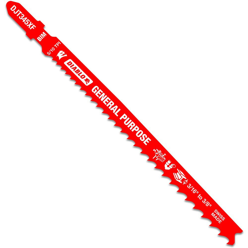DIABLO Diablo DJT345XF5 Bi-metal Jigsaw Blade 5-10 Tpi 5-pack