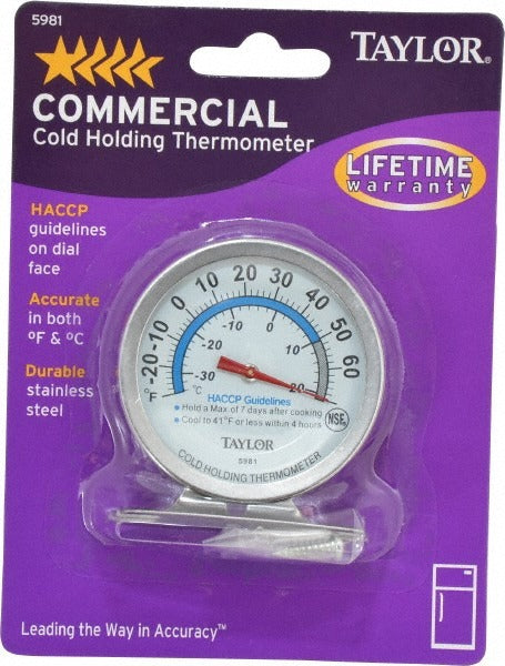 TAYLOR TECHNOLOGIES Taylor 5981N Refrigeration Thermometer Dial Haccp Nsf