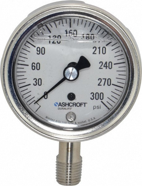 ASHCROFT Ashcroft 94479 Pressure Gauge 0-300 Psi 2.5 in Dial Npt
