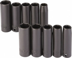 PROTO Proto J74201 Deep Impact Socket Set 10 Pc 1/2 in Drive