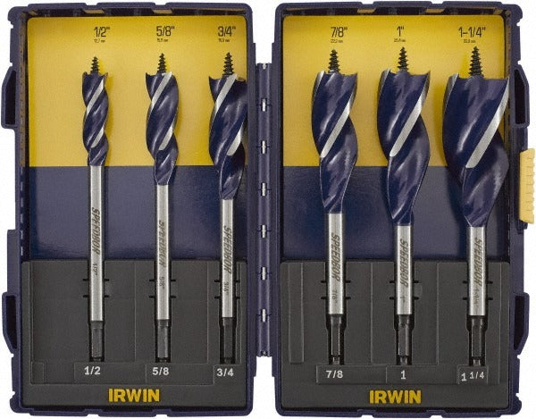 IRWIN Irwin IWAX236PC Spade Drill Bit Set 6 Pc Hss