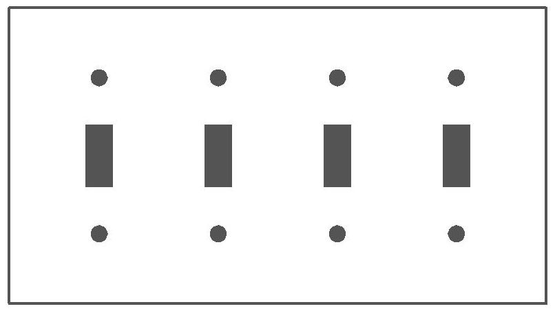 MULBERRY METAL PRODUCTS Mulberry Metal Products 83074 4-Gang Wallplate 8.187 x 4.50 in