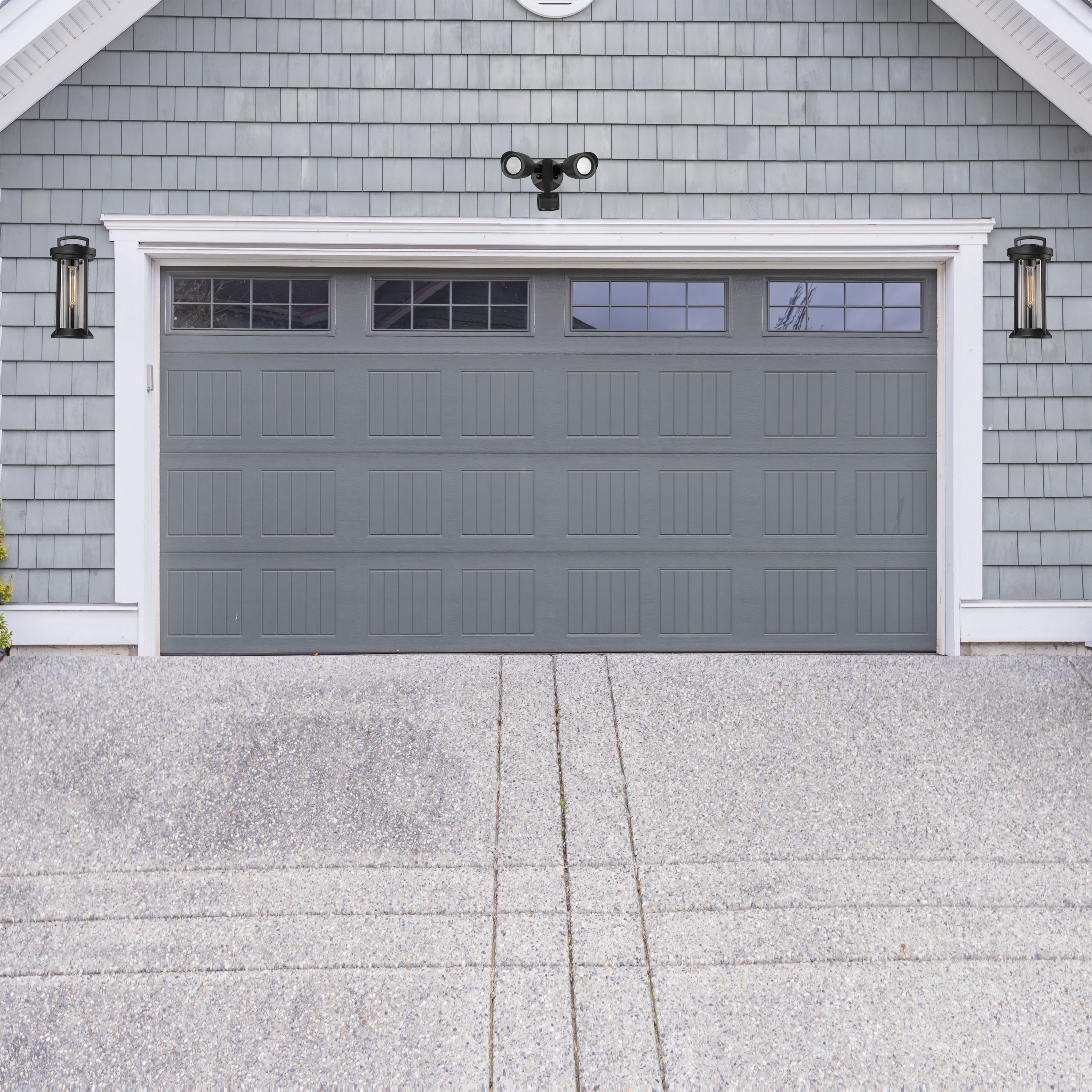 SATCO-NUVO SATCO 65/715 Dual Head Hardwired Socket Non-Dimmable LED Security Light With Motion Sensor