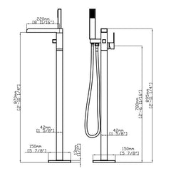 DAKOTA Dakota Plumbing Products DSF-00BTF05GD-DIS Tub Filler Gold