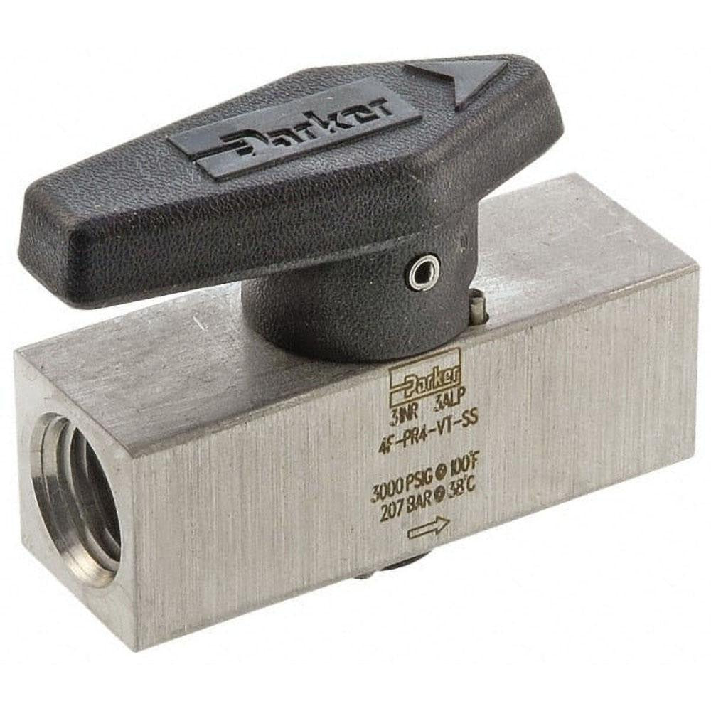 PARKER Parker 8F-PR6-VT-SS Plug Valve 3000 Psi 1/2 Inch Fnpt Ss