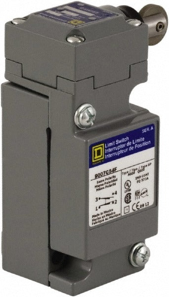 SCHNEIDER ELECTRIC Square D 9007C54F Limit Switch Spdt Nc Roller Plunger 600V