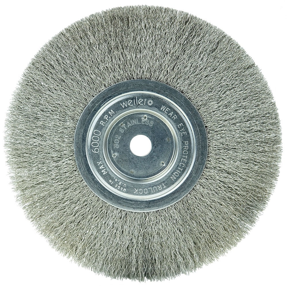 WEILER Weiler 01795 Wheel Brush 8 in Arbor Hole Stainless Steel
