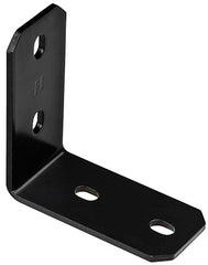 NATIONAL HARDWARE National Mfg N351-501 Steel Corner Brace 6.2in Black 5 Pack