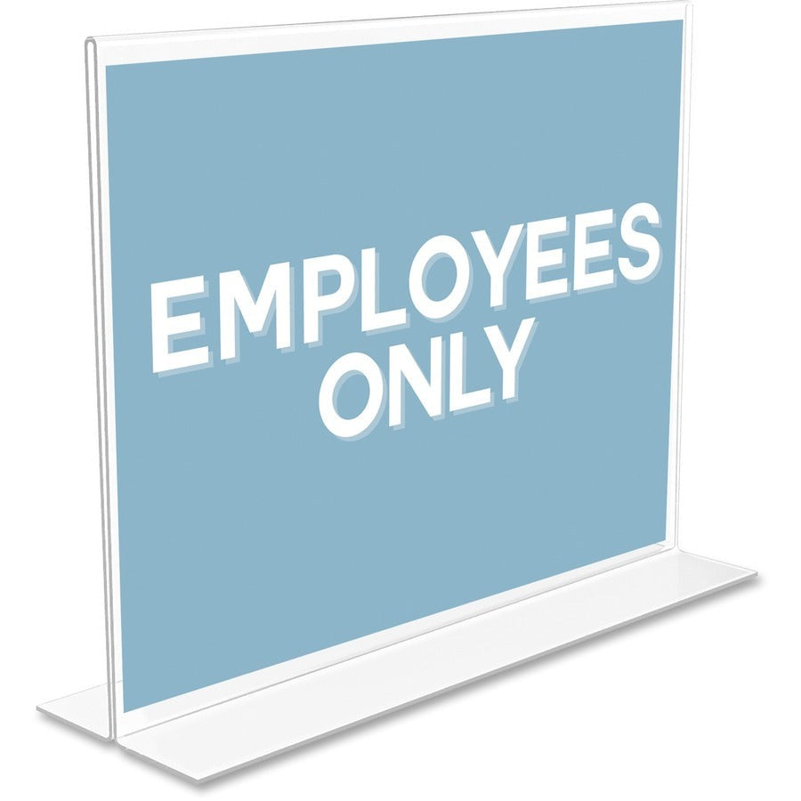 DEFLECTO Deflecto DEF69301 Stand Up Double-Sided Sign Holder 11 in x 8.5 in (1 Pack)