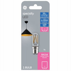 GE G E Lighting 93129023 T4 Led Filament Bulb 3W Ba15d 4-pack