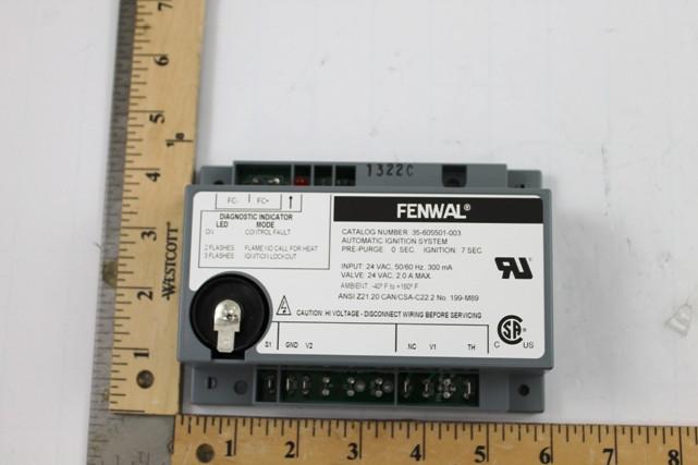 LAARS Fenwal 35-605501-003 Direct Spark Ignition Control 24V w/ 0 sec Prepurge 7 sec TFI and Remote Sensor