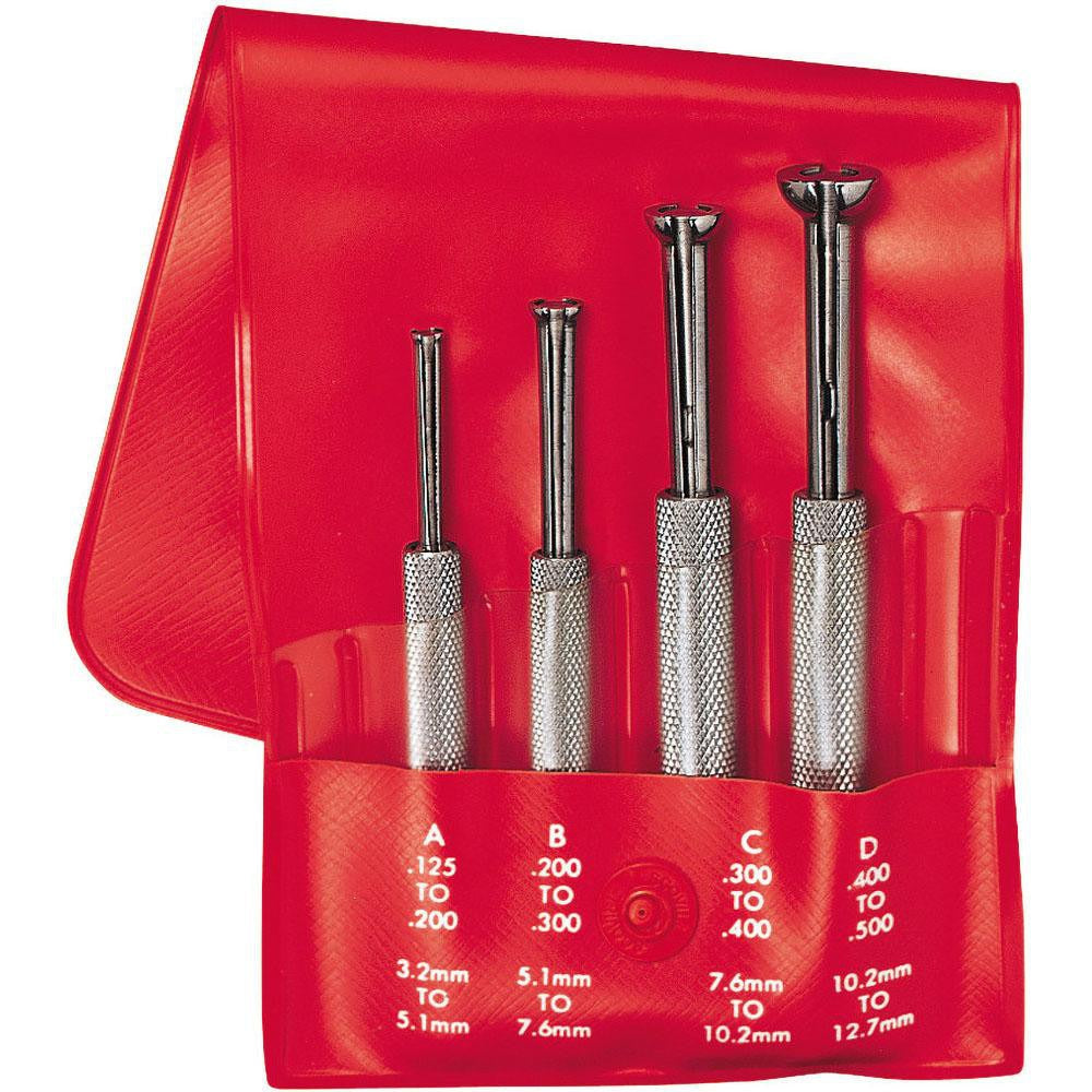 STARRETT Starrett 53087 Small Hole Gage Set 4-piece Half Ball