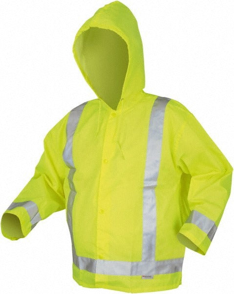 MCR SAFETY Mcr Safety 500RJHXL Rain Jacket Xl Lime Hi-vis
