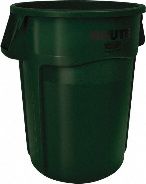 RUBBERMAID Rubbermaid FG261000DGRN 10 Gal Round Trash Can Green