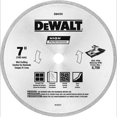DEWALT Dewalt Accessories DW4791 7 in Diamond Tile Blade 5 Pack