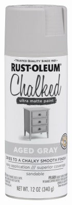 RUST-OLEUM Rust-oleum 302592 Chalk Spray Paint Aged Gray 12 Oz