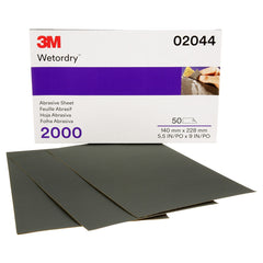 3M 3M 7000028328 Wetordry Abrasive Sheet 2000 Grit (5.5 x 9 in / 50 Sheets) 3MA051131-02044