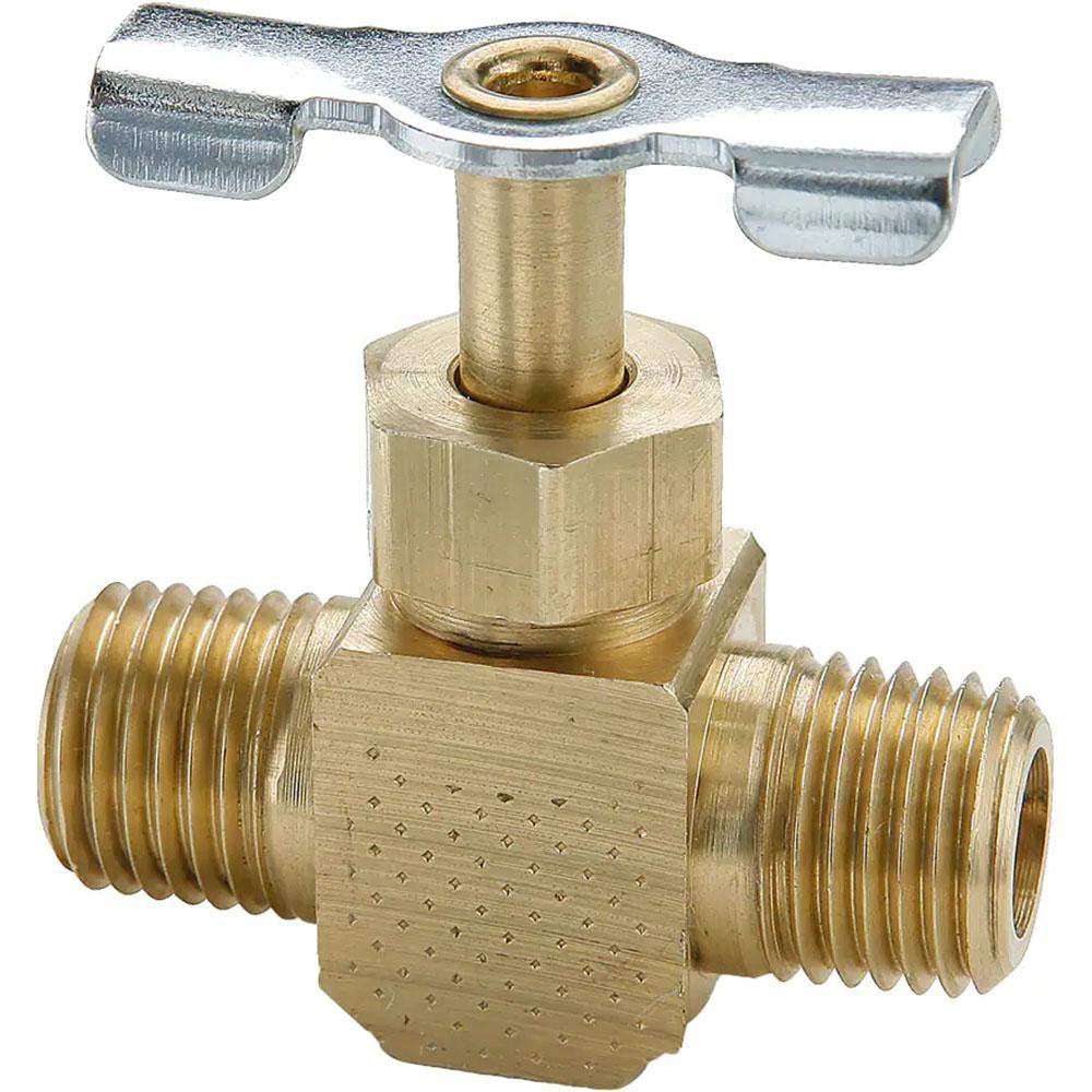 PARKER Parker NV107P-2 Straight Needle Valve 1/8 in Nptf Brass