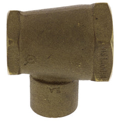 Everflow FFCT0134-NL | 1 X 3/4 X 3/4 NOM Cast Brass Reducing Tee F X F X C Lead Free