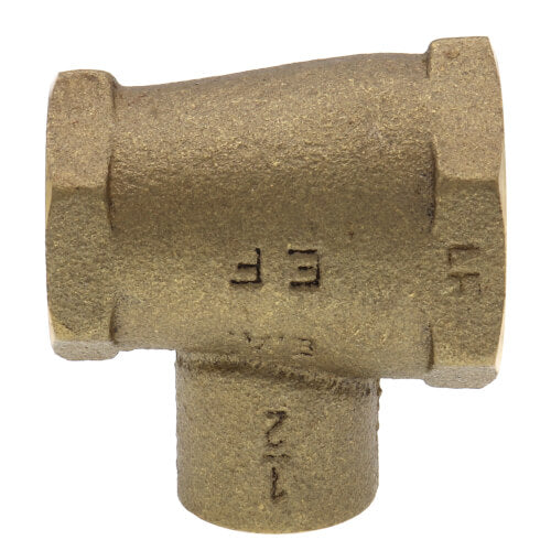 EVERFLOW Everflow FFCT1234-NL 1/2 X 3/4 X 1/2 NOM Cast Brass Reducing Tee F X F X C Lead Free