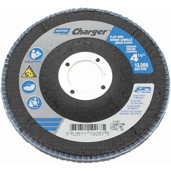 NORTON Norton 66261119267 Flap Disc 80 Grit Type 29 4.5 in