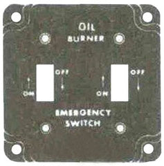 MULBERRY METAL PRODUCTS Mulberry Metal Products 41009 Oil Burner Cover 2-Gang (4 in x 4 in)